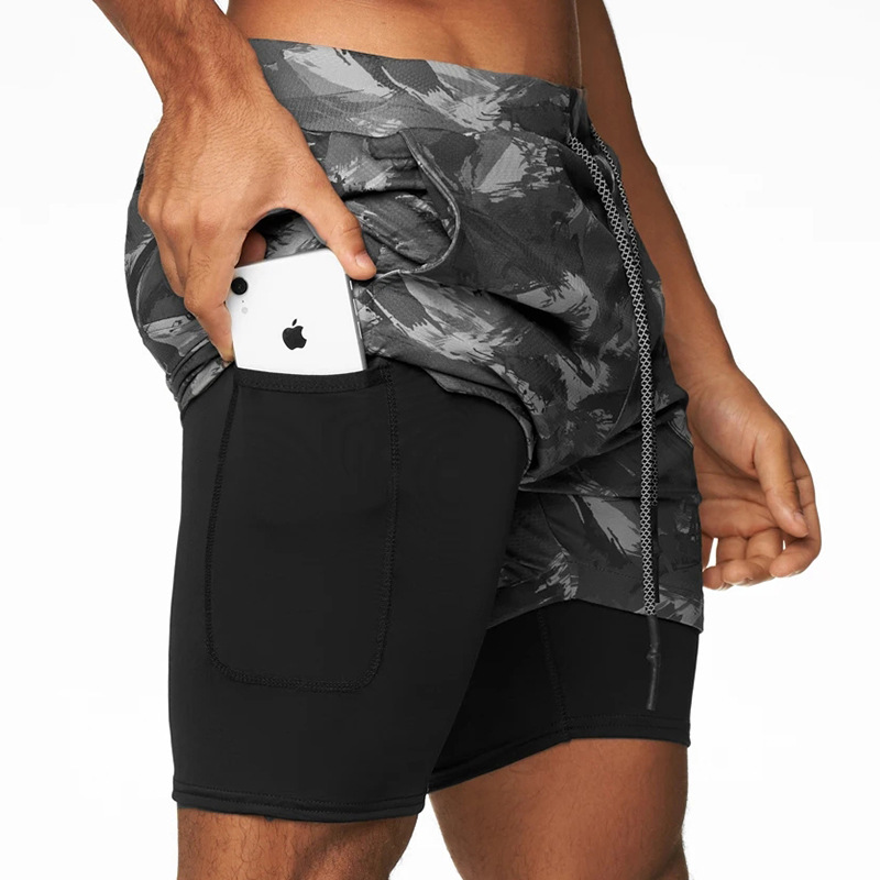 Men's Camouflage Printed Running Shorts